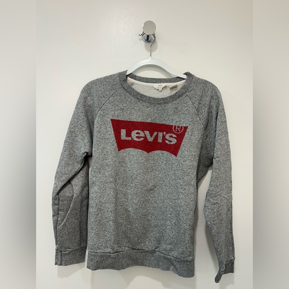 Levi's Sweaters - Levi's Heather Gray Crewneck with Red Tag | Size Small